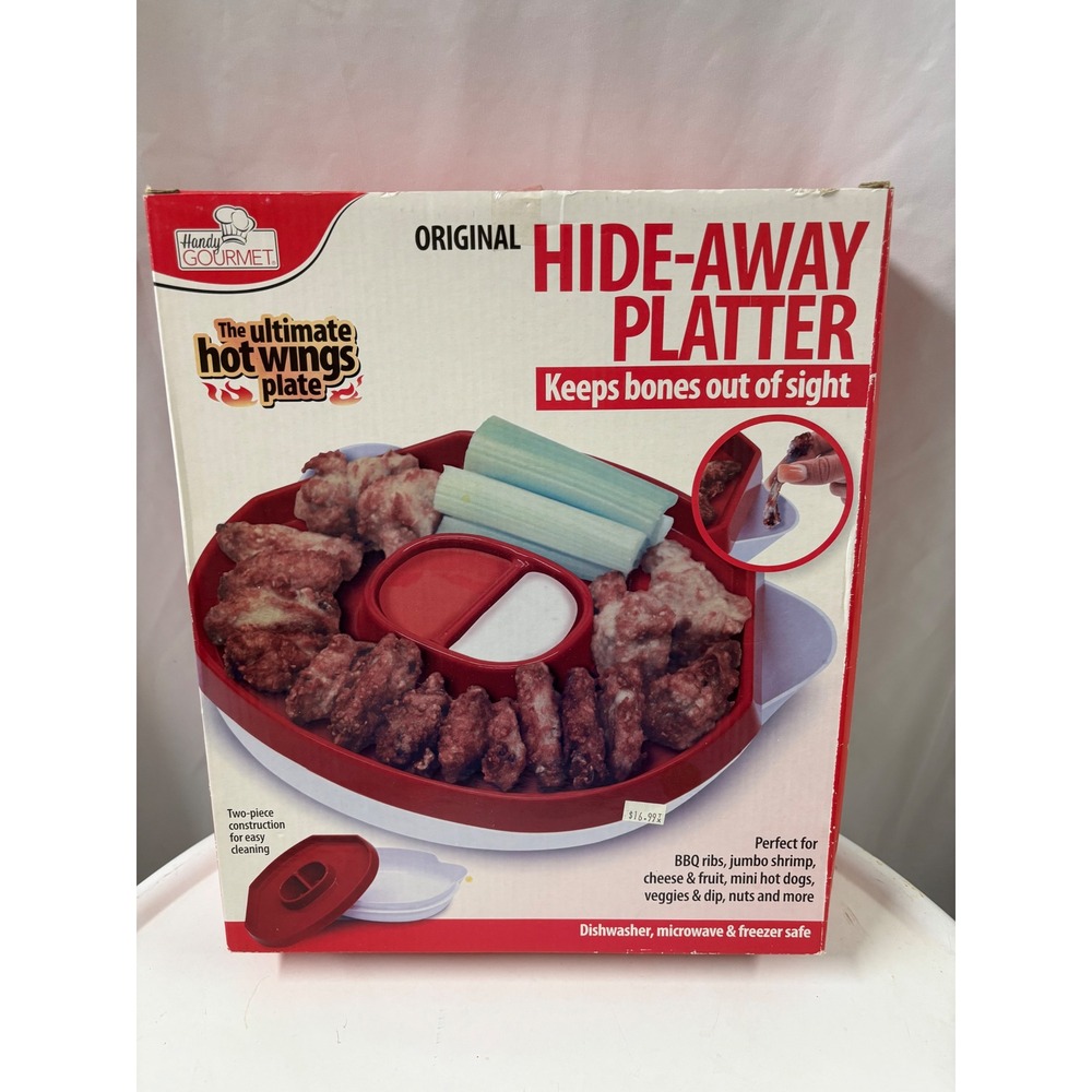 Handy Gourmet Hideaway Platter great for serving‎ ribs or wings